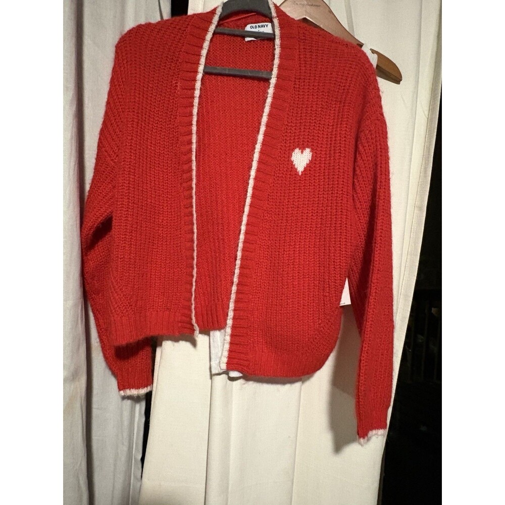 Old Navy Open Cardigan Sweater Women Size S Oversized NWT Red Heart